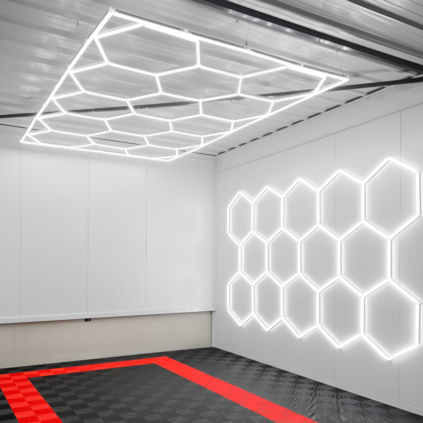 LuminForge HexGrid Pro Ceiling Garage Light