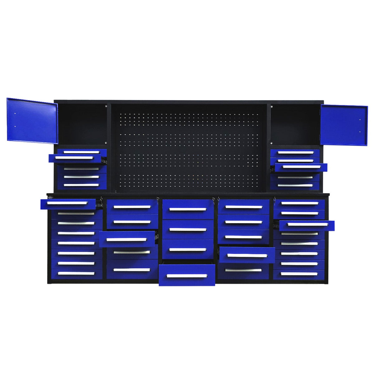 10ft Workbench Cabinet(40 Drawers, 2 Cabinets & 1 Pegboard)