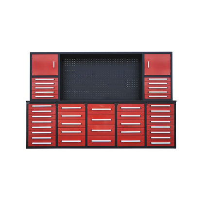 10ft Workbench Cabinet(40 Drawers, 2 Cabinets & 1 Pegboard)
