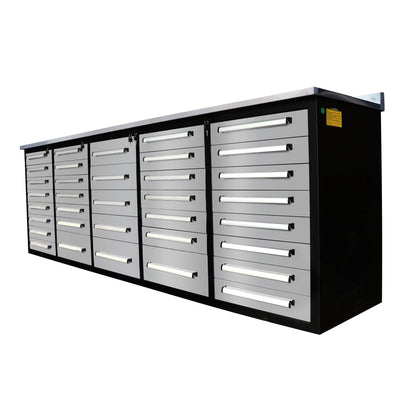 10ft Workbench Storage Cabinet with 35 Drawers