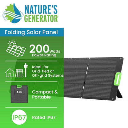 Nature's Generator Folding 200W Solar Panel