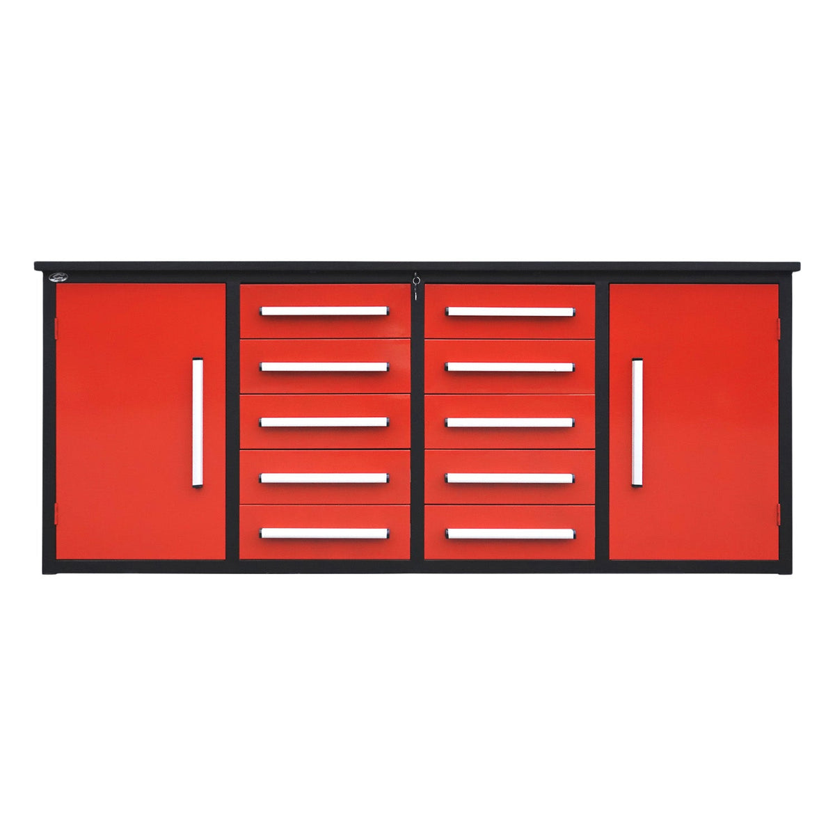 7ft Heavy Duty Workbench with 10 Drawers & 2 Cabinets