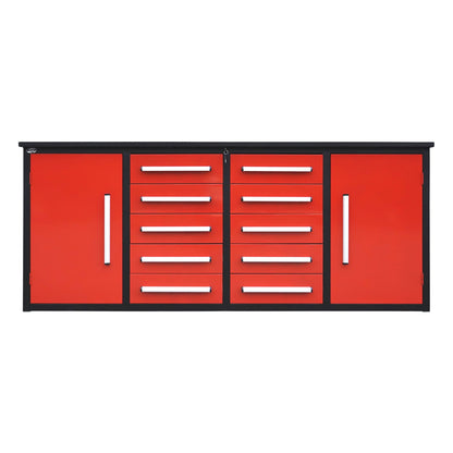 7ft Heavy Duty Workbench with 10 Drawers & 2 Cabinets