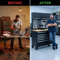 ForgeLine Titan Pro Workstation — Before & After