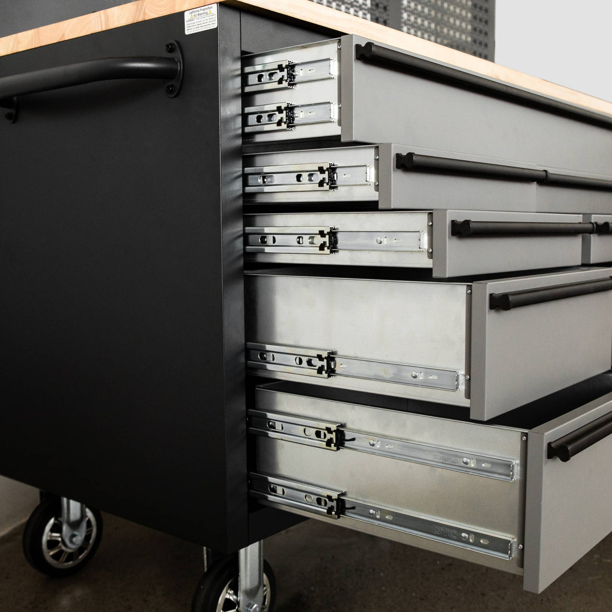 Overhead Pro 72" Rolling Tool Chest | 79" Tall | 25" Deep | 14 Drawers | Overheads | Pegboard & Power Strip