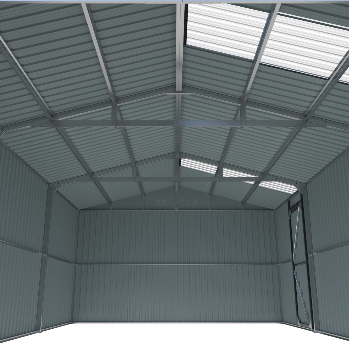 10'x20' Plus Upgraded Metal Shed with Double Front Doors & Side Entry Door