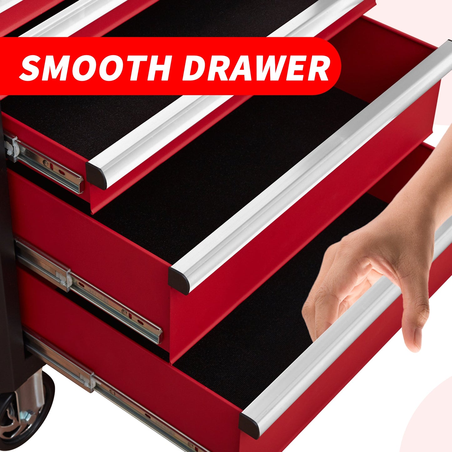 7-Drawer Rolling Tool Chest with Locking Wheels & Drawers