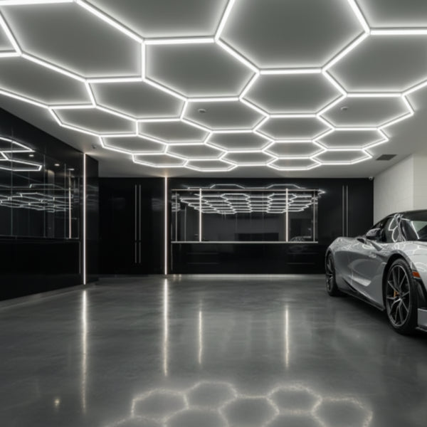 LuminForge HexGrid Pro Ceiling Garage Light