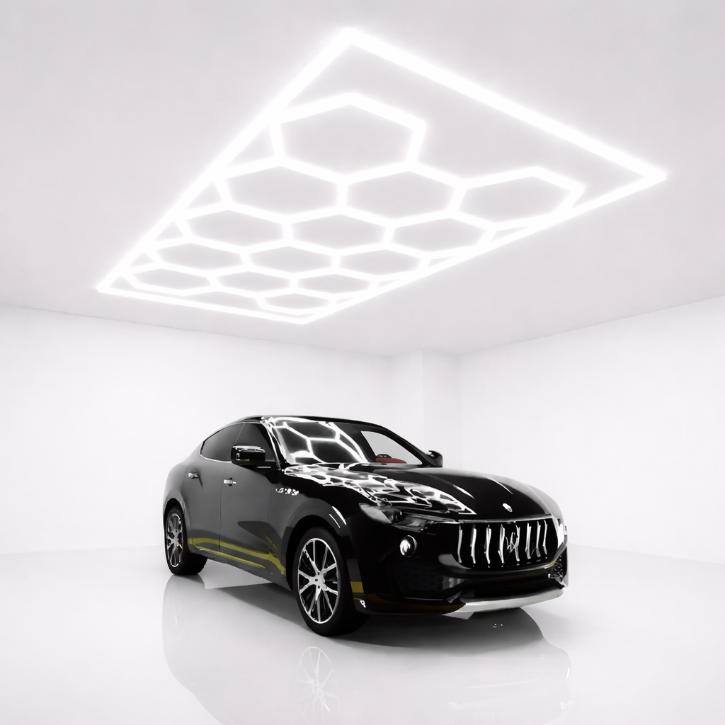 LuminForge HexGrid Pro Ceiling Garage Light