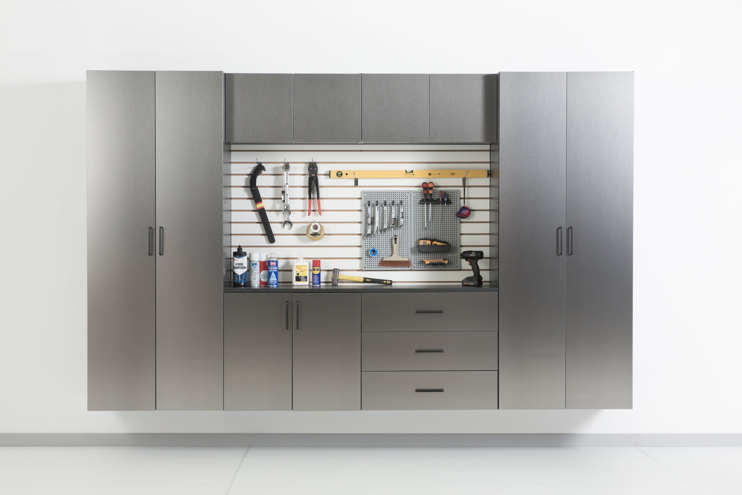 Astro Series 128 in. W x 79 in. H x 20 in. D Garage Cabinet Set A (7-Piece)
